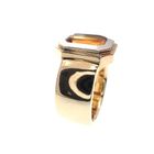 Image 7 of Two-tone gold ring with emerald-cut gold topaz