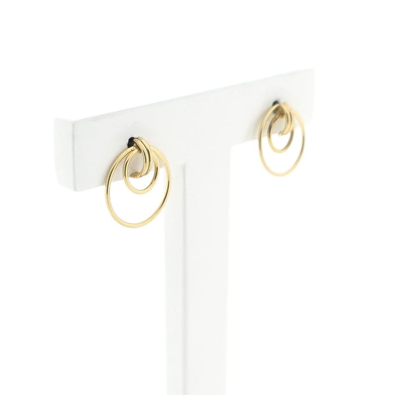 Image 3 of Gold stud earrings | Circles