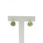 Image 1 of Gold earrings with synthetic gemstone from the 60s