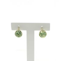 Gold earrings with synthetic gemstone from the 60s