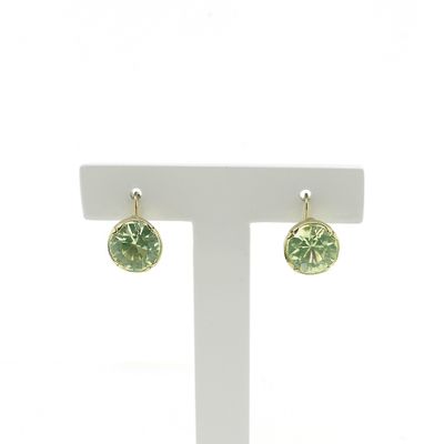 Image 1 of Gold earrings with synthetic gemstone from the 60s