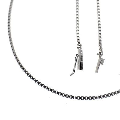 Image 2 of White gold Venetian chain | 40 cm