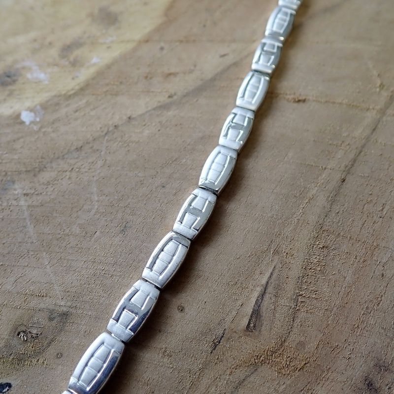 Image 3 of Silver matte link bracelet