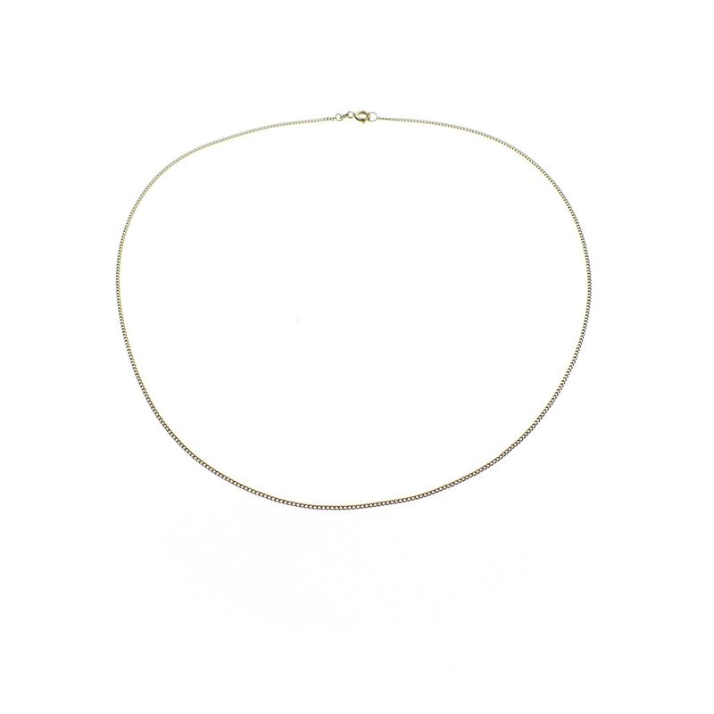 Image 1 of Gold thin gourmet link necklace | 48 cm