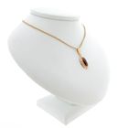 Image 7 of Bicolor Gold Pendant with Carnelian