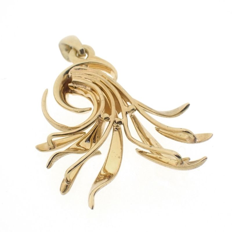 Image 7 of Gold pendant with an abstract shape