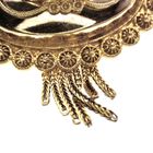 Image 5 of Antique gold brooch with blood coral; Filigree