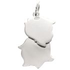 Image 3 of Silver charm; Children's heads (boy and girl)