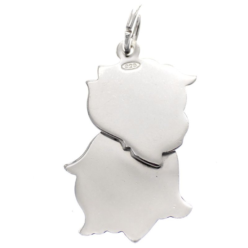 Image 3 of Silver charm; Children's heads (boy and girl)