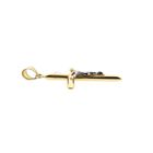 Afbeelding 6 van Bicolor gouden hanger van een kruis met corpus | INRI