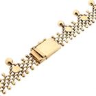 Image 6 of Gold gallery wire link necklace with balls