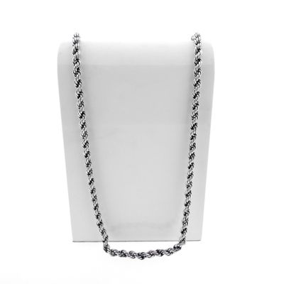 Silver long twisted link necklace | 80 cm Image 1 of Silver long twisted link necklace | 80 cm