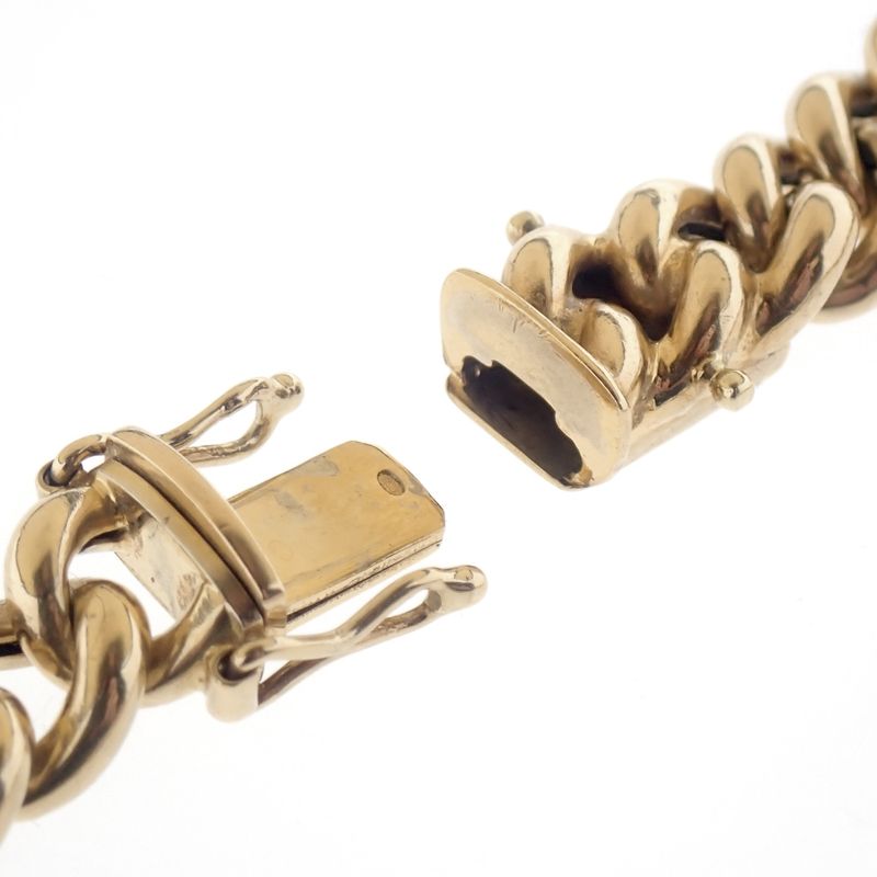 Image 9 of Solid gold gourmet link bracelet | 20 cm