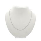 Image 1 of White gold thin anchor link necklace | 46 cm