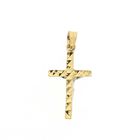 Image 3 of Two-tone gold pendant of a cross with corpus