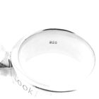 Image 7 of Silver wide ladies ring with blue zirconia