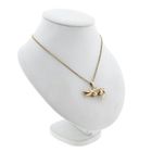 Image 5 of Bicolor Gold Crocodile Pendant with Diamonds; 0.015 ct.