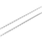 Image 6 of White gold thin anchor link necklace | 42 cm