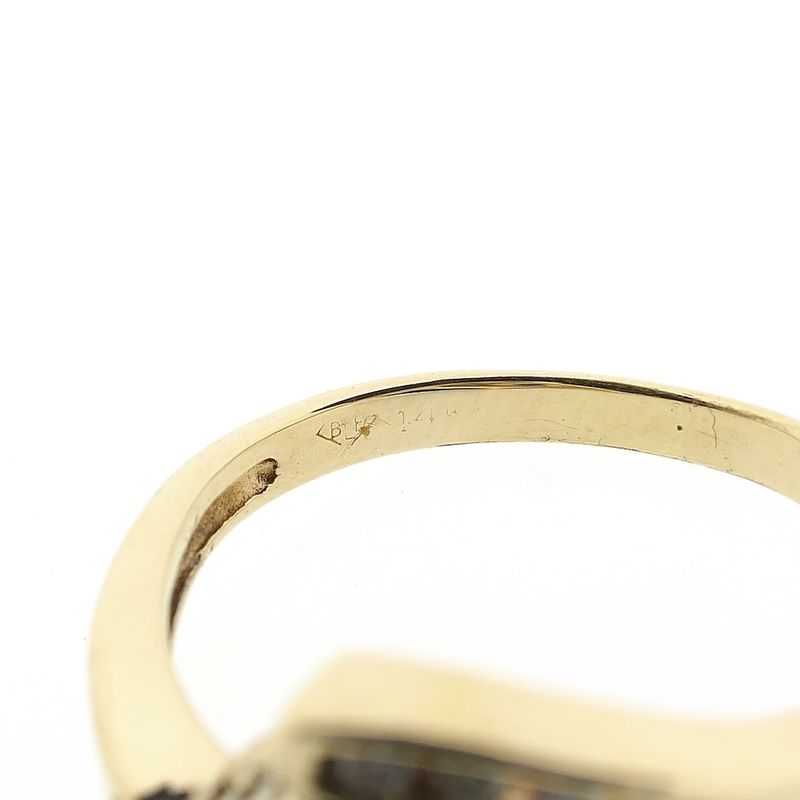 Image 6 of Gold ring with ruby ​​and diamond | 0.22 ct.