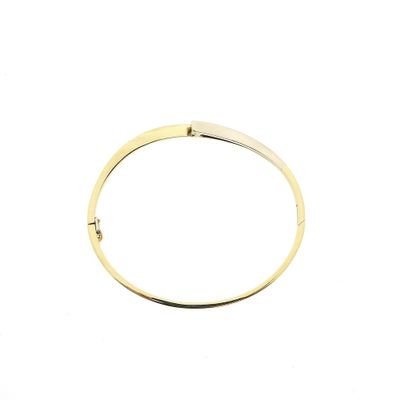 Image 2 of Two-tone gold bangle; Size M