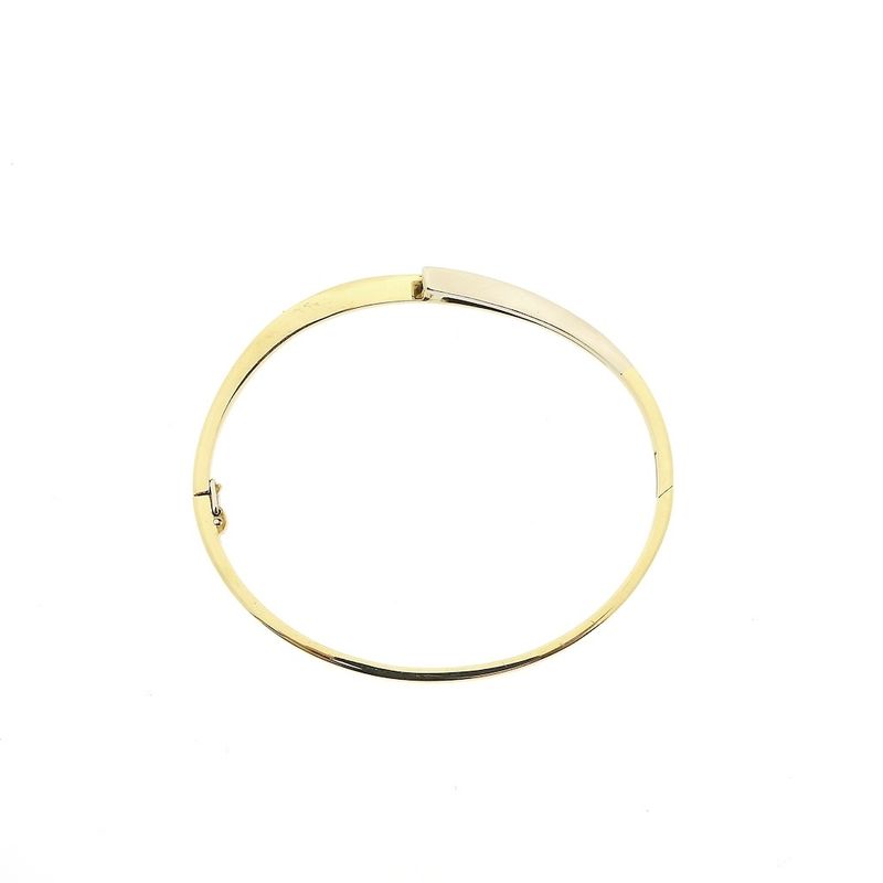 Image 2 of Two-tone gold bangle; Size M