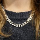 Image 9 of Matted white gold Cleopatra necklace.