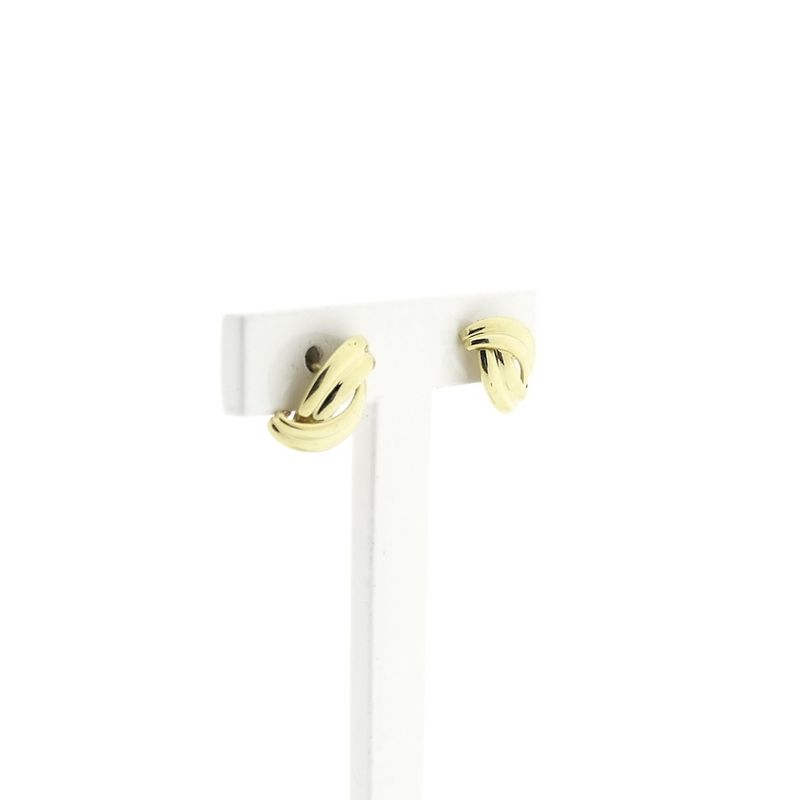 Image 2 of Gold interwoven stud earrings