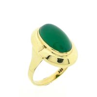 Gold ring with green agate | Vintage