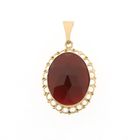 Image 1 of Vintage gold pendant with carnelian