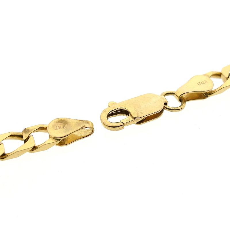 Afbeelding 5 van 9 karaat platte/wijde gourmetschakel ketting