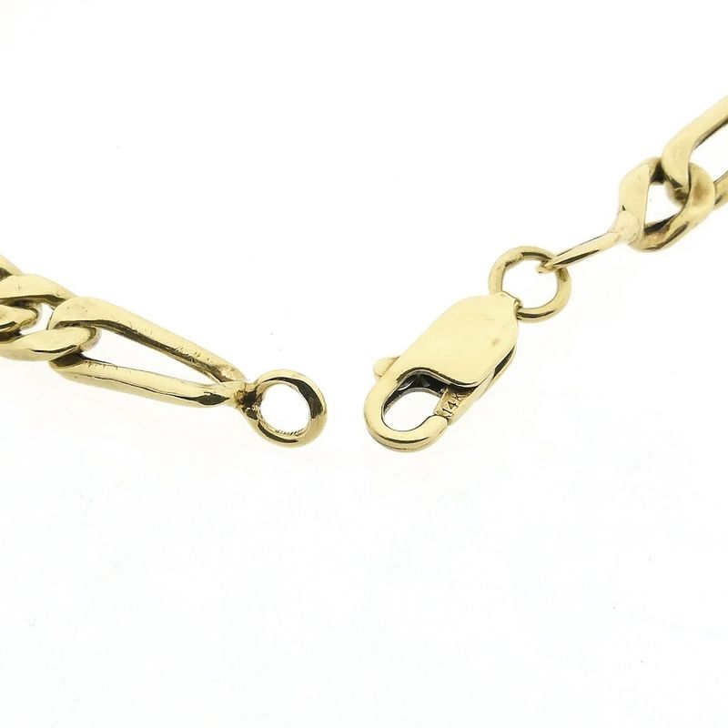 Image 4 of Gold Figaro link bracelet | 19.5 cm