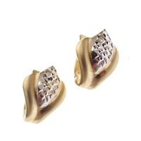Bicolor gold fantasy stud earrings