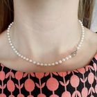 Image 3 of Vintage/antique pearl necklace with white gold clasp | 41 cm
