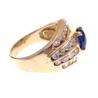Image 4 of Vintage gold ring with zirconia and synthetic sapphire