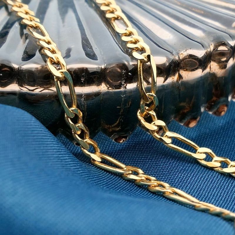 Image 2 of Golden Figaro link chain