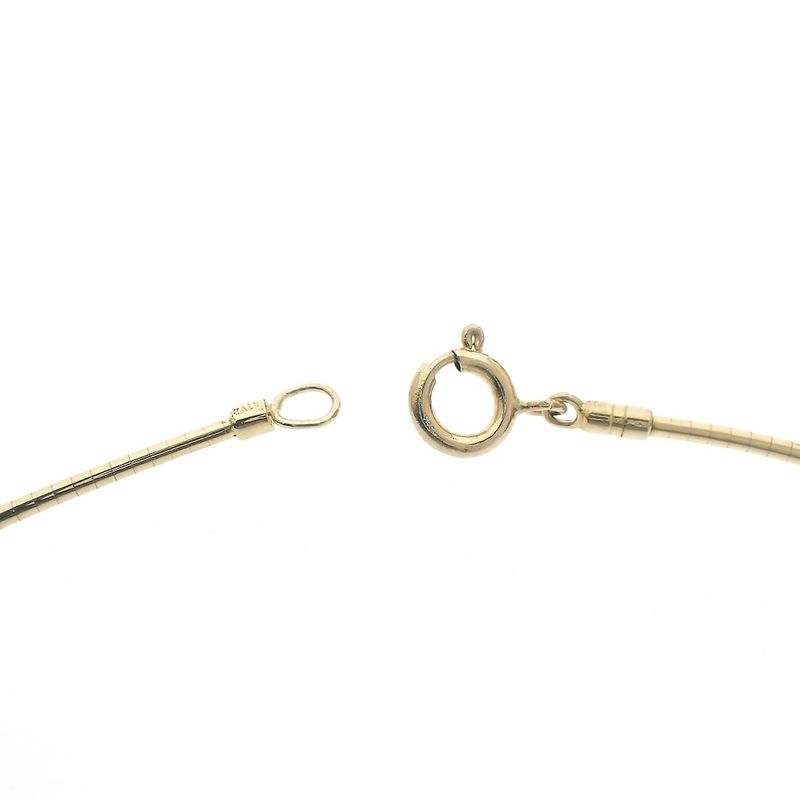 Image 5 of Gold round omega link necklace | 46 cm