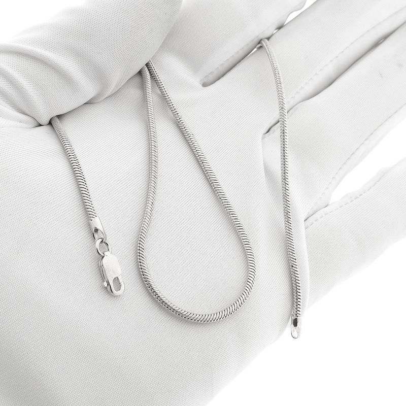 Image 9 of Silver snake link chain | 42 cm