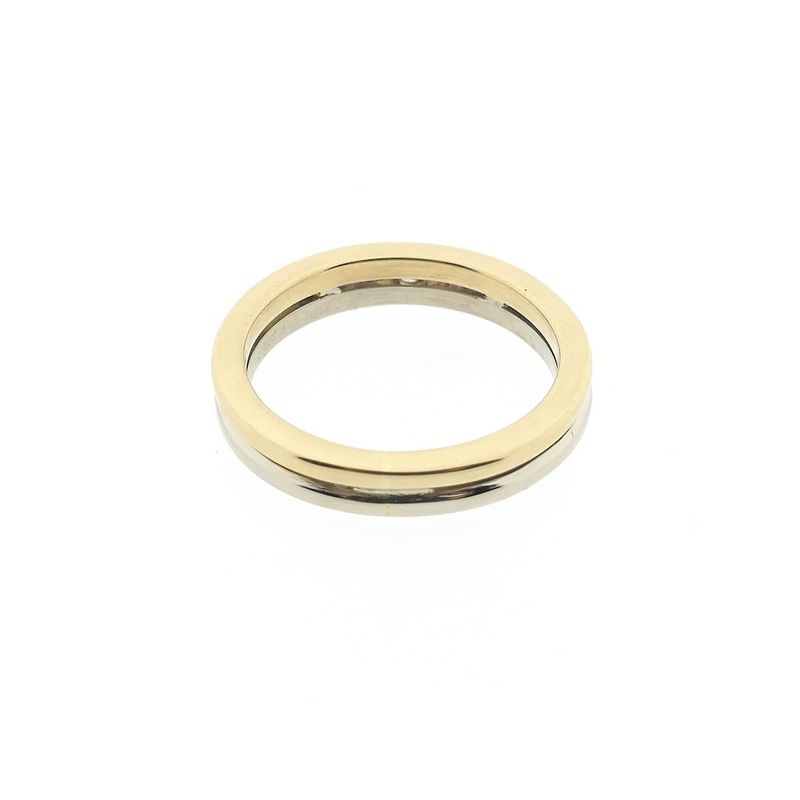 Image 7 of Two-tone gold ring with diamonds; 0.18 ct.