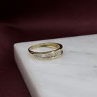 Image 2 of Gold ring with diamonds; 0.03 ct.