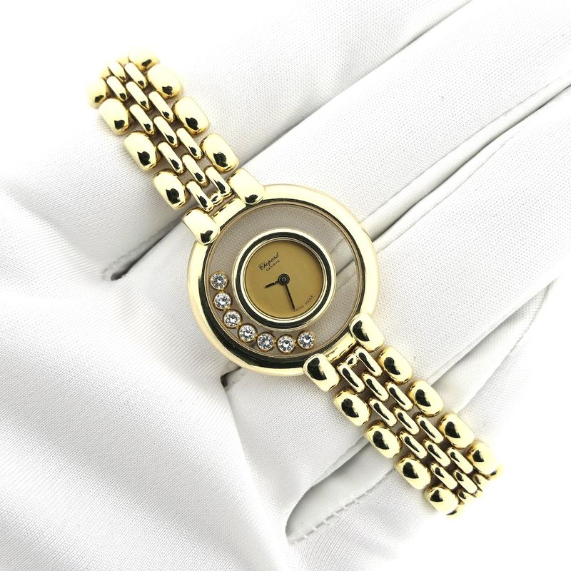 Image 5 of Chopard Happy Diamonds 4101 1; 18k gold women's watch with diamonds