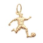 Image 1 of 18 carat gold pendant of a soccer player