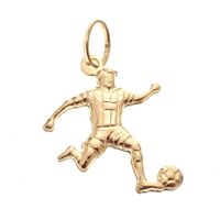 18 carat gold pendant of a soccer player