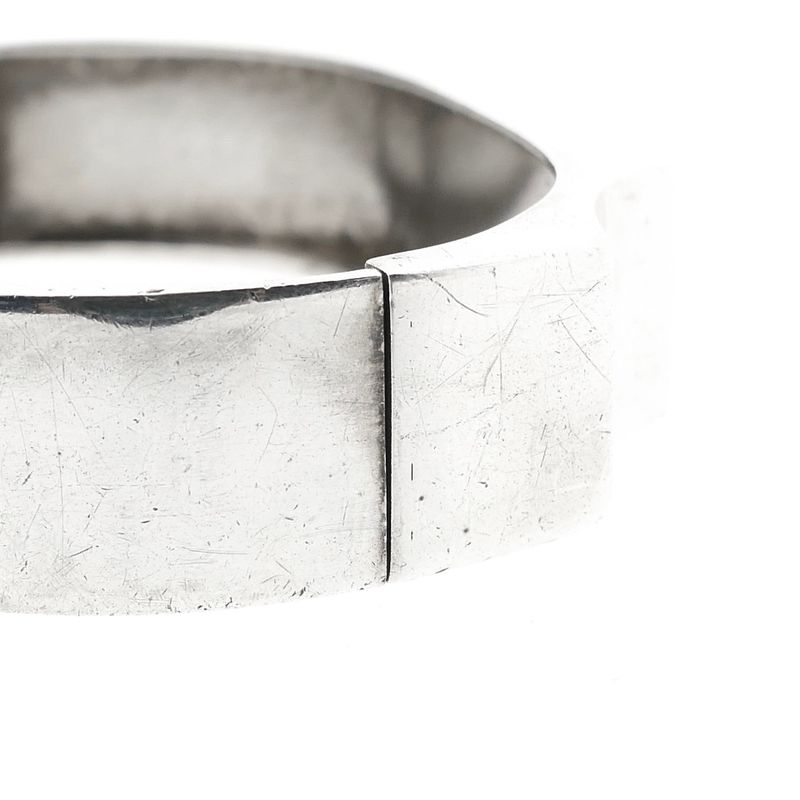 Image 6 of Silver Artistic Slave Bracelet; Size M/L