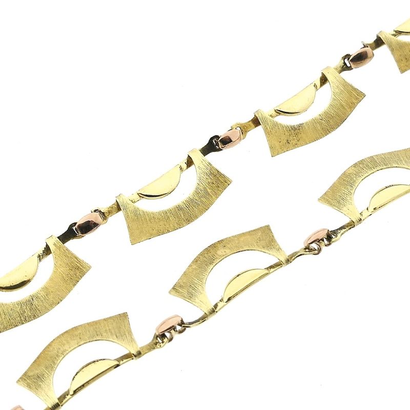 Image 6 of Two-tone gold fantasy link chain