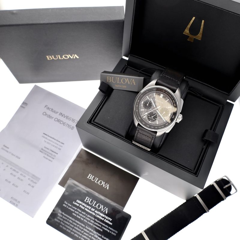 Image 18 of Bulova Lunar Pilot Meteorite Limited Edition 96A312; Chronograph men's watch
