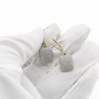 Image 7 of 9 carat pavé earrings with diamond; 1.20 ct.