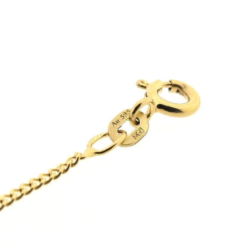 Image 7 of Gold flat gourmet link chain | 50 cm
