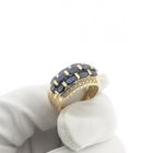 Image 7 of Gold ring with sapphire and diamond | 0.18 ct.