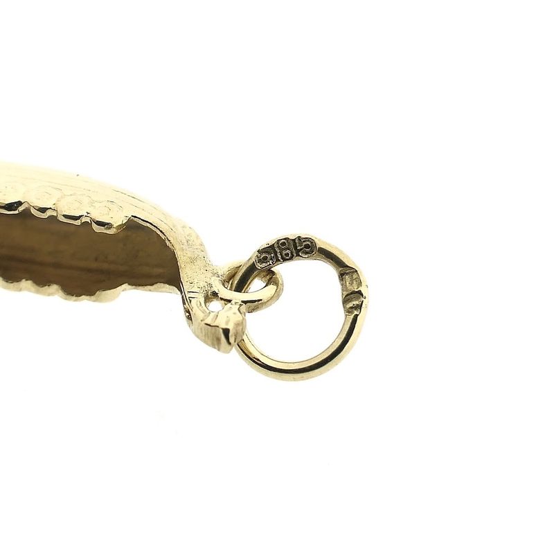 Image 3 of Gold pendant of a Viking boat