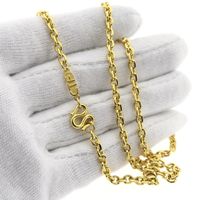 Exclusive gold anchor link necklace with traditional S-clasp in 24 kt.